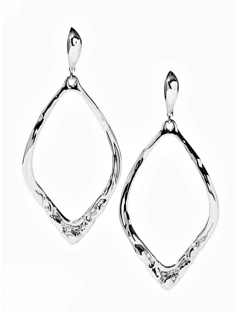 Alexis Bittar Brut Oval Drop Earrings - Silver SB01